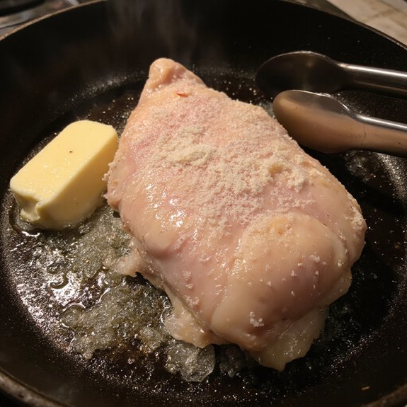 pan sear frozen chicken safely