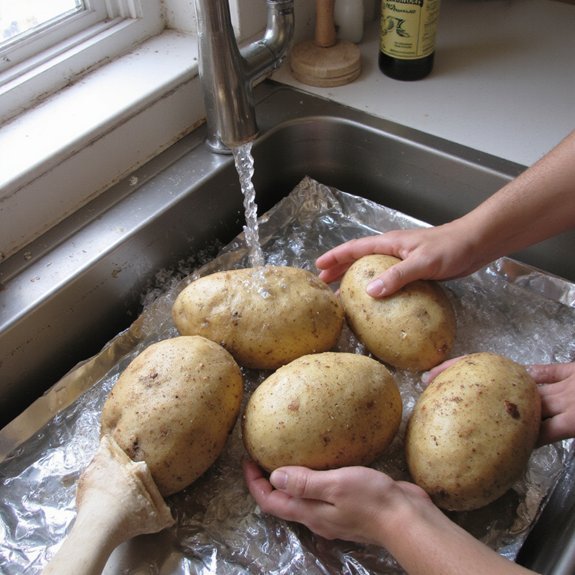 prepare wash and store potatoes
