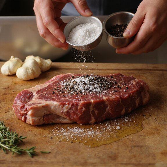 season_and_prepare_steak_mpq1k How Do I Cook Steak to Medium Rare?