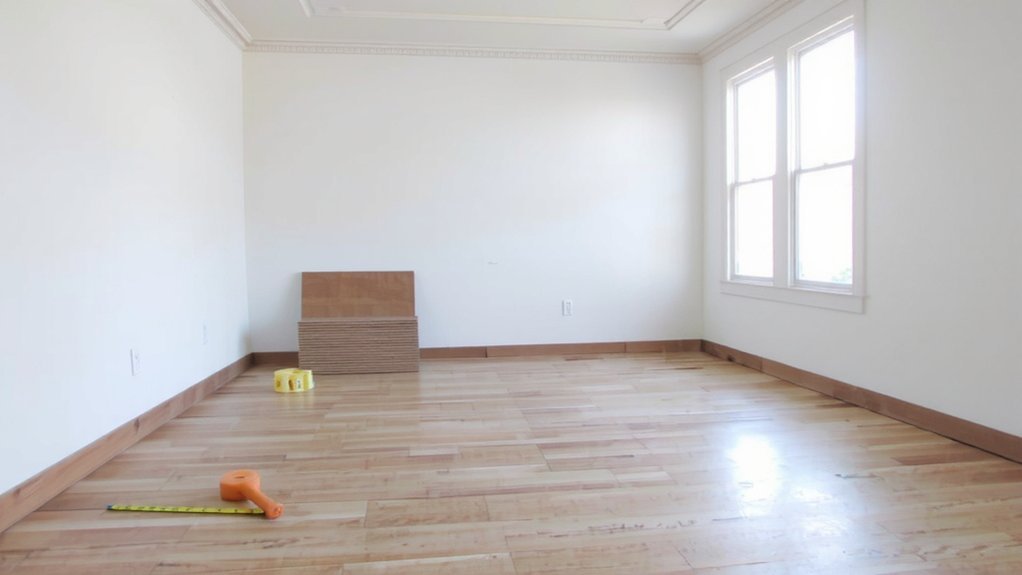 clear_acclimate_measure_gather_l4bjx How Do I Install Laminate Flooring?