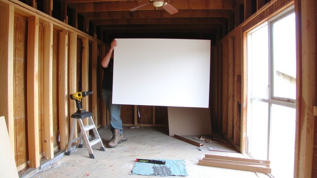 diy solo drywall hanging