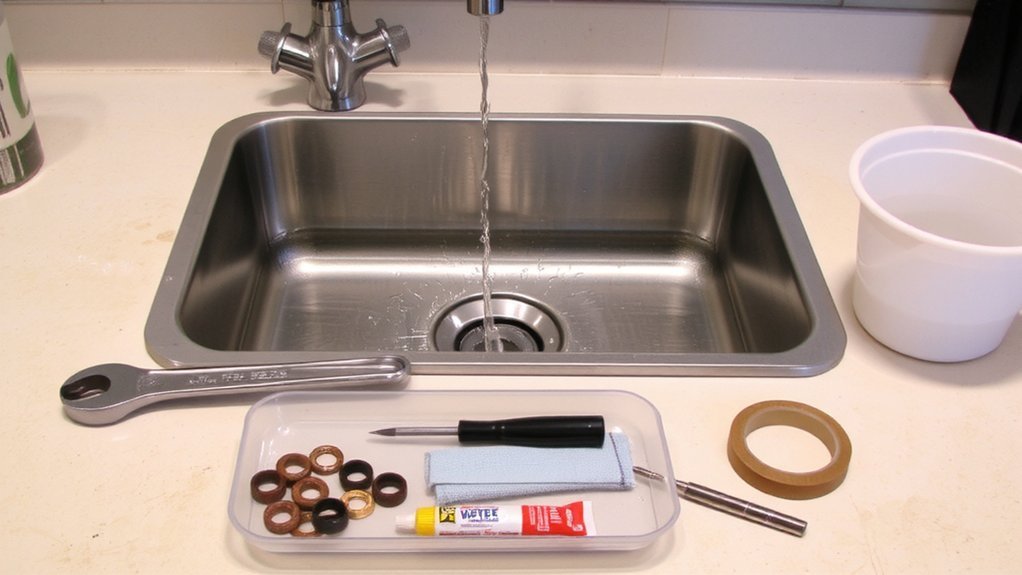 gather_faucet_repair_tools_oaved How Do I Fix a Leaky Faucet?