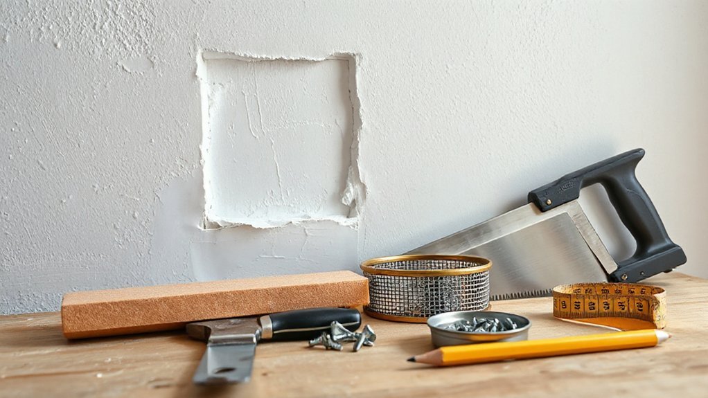 gather_tools_and_materials_hjtyc How Do I Fix a Hole in Drywall?