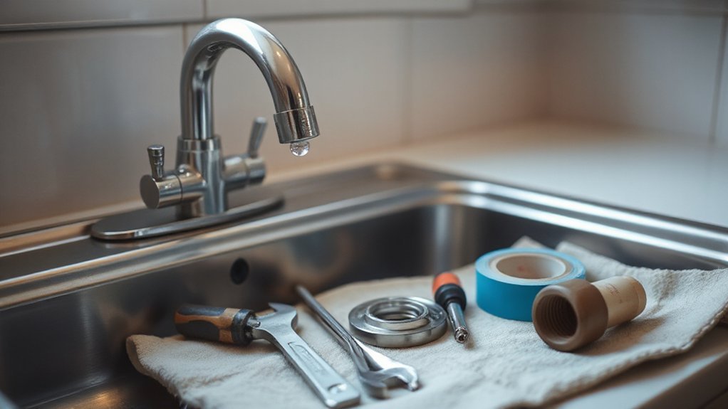 gather_tools_and_parts_zb7i4 How Do I Fix a Dripping Faucet?