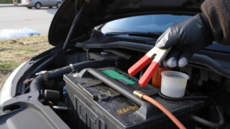 jump starting a car battery