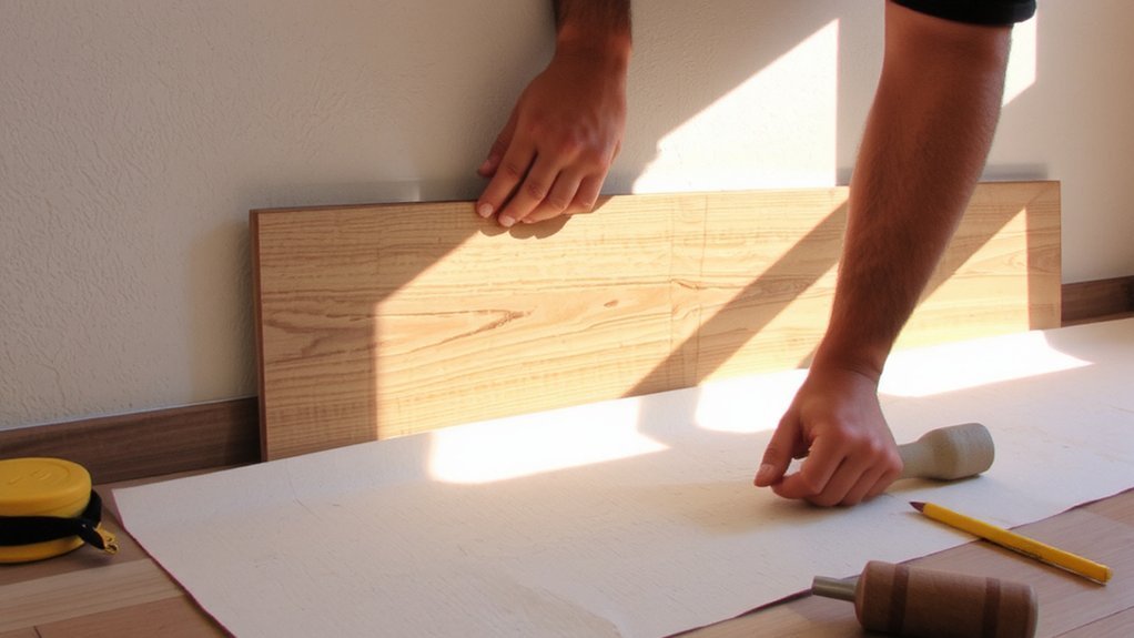 measure acclimate underlay click lock