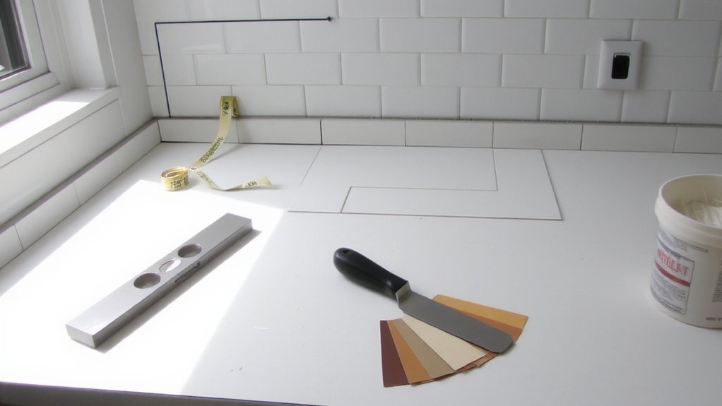 measure_plan_layout_tools_57ip4 How Do I Install Kitchen Backsplash?