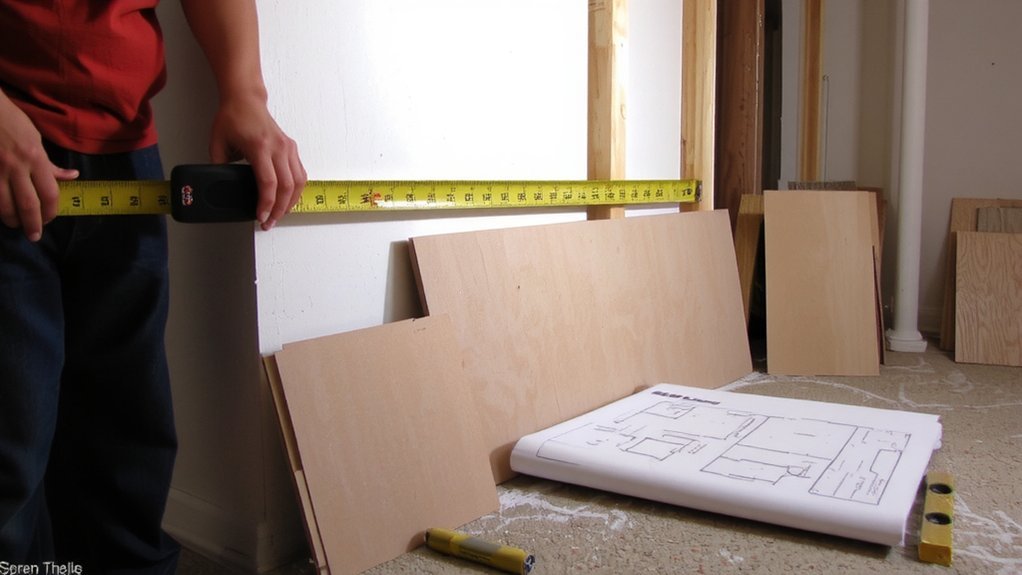 measure_plan_mark_studs_sh82y How Do I Hang Drywall by Myself?