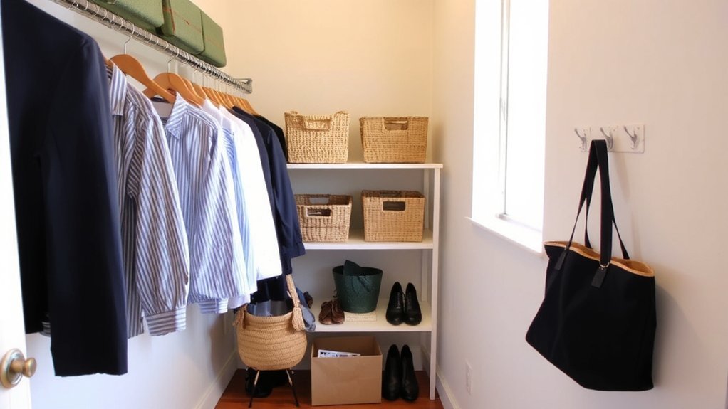 organize a small closet