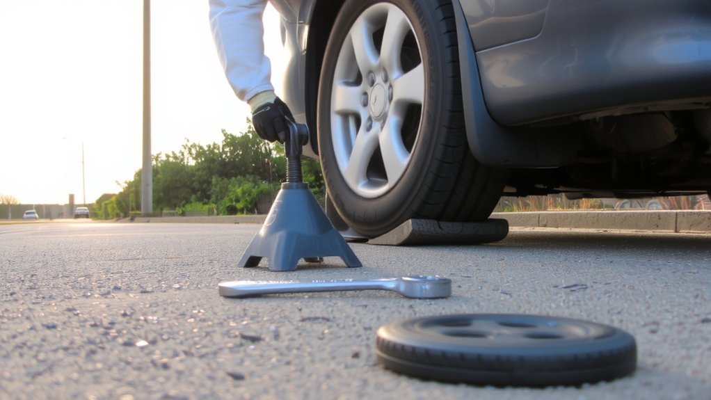 park_secure_gather_tools_3bxle How Do I Change a Flat Tire?