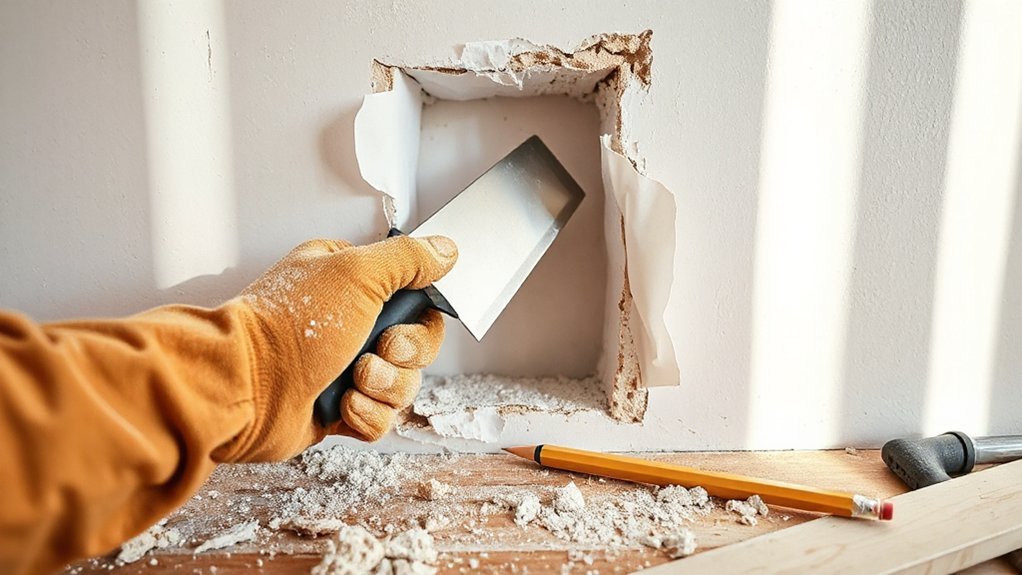 prepare_repair_area_carefully_iqnv6 How Do I Fix a Hole in Drywall?