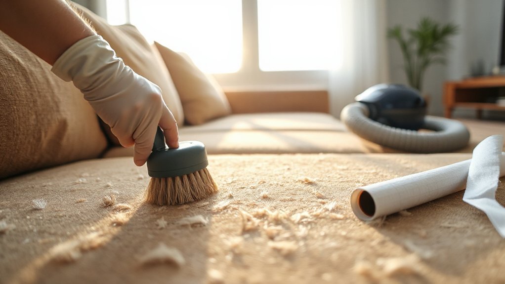 removing pet hair furniture