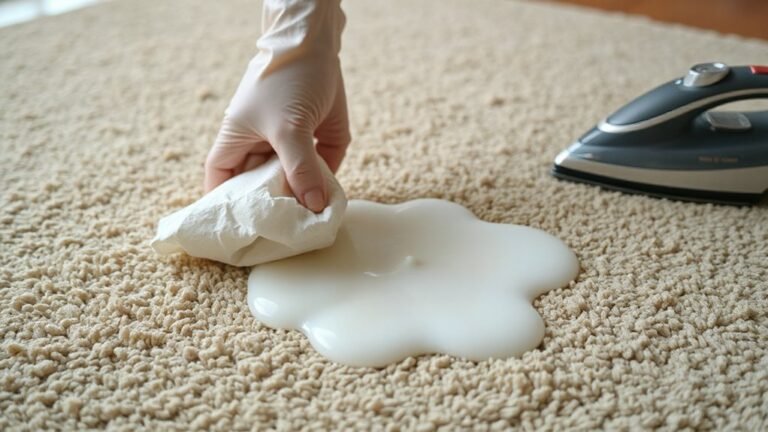 removing wax from carpet